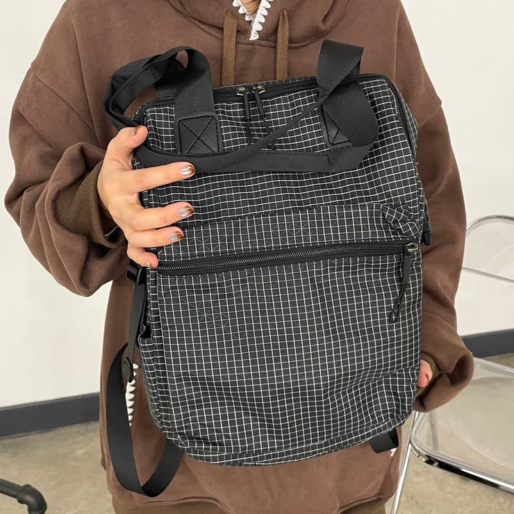 撥水チェックリュックサック | non-hedge  | 詳細画像16 