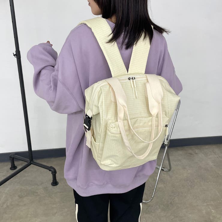 撥水チェックリュックサック | non-hedge  | 詳細画像17 