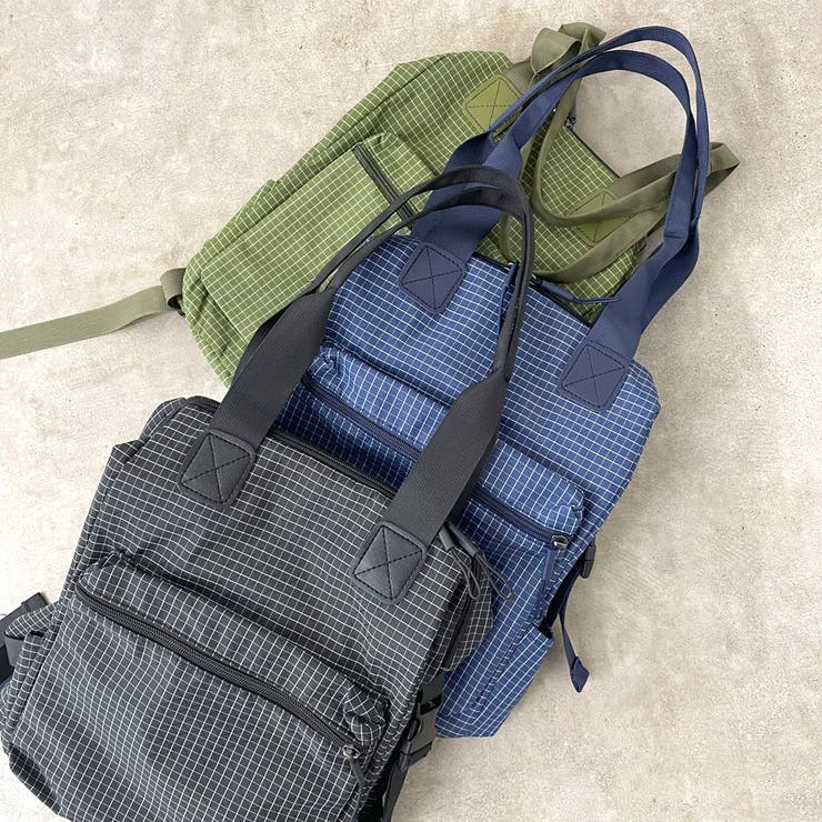 撥水チェックリュックサック | non-hedge  | 詳細画像24 