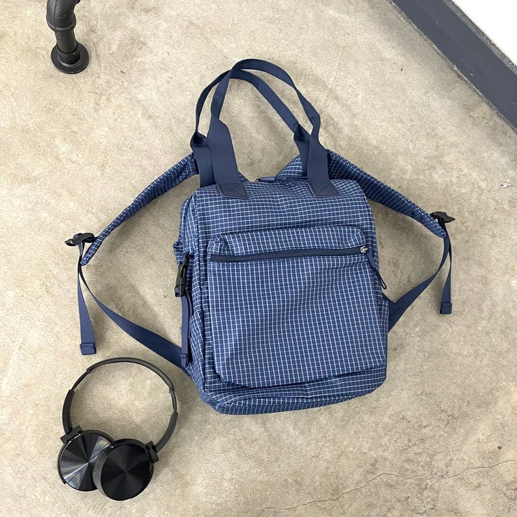 撥水チェックリュックサック | non-hedge  | 詳細画像30 