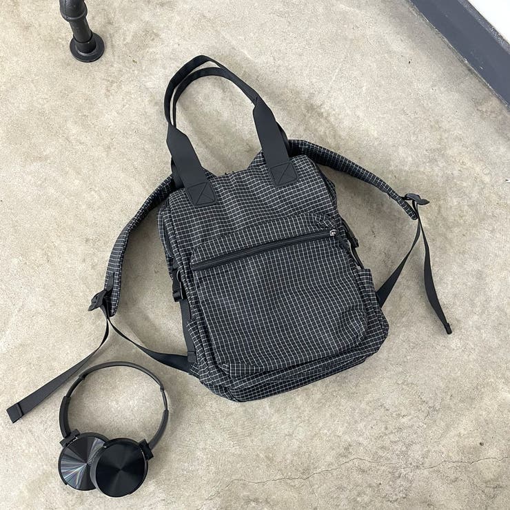 撥水チェックリュックサック | non-hedge  | 詳細画像31 