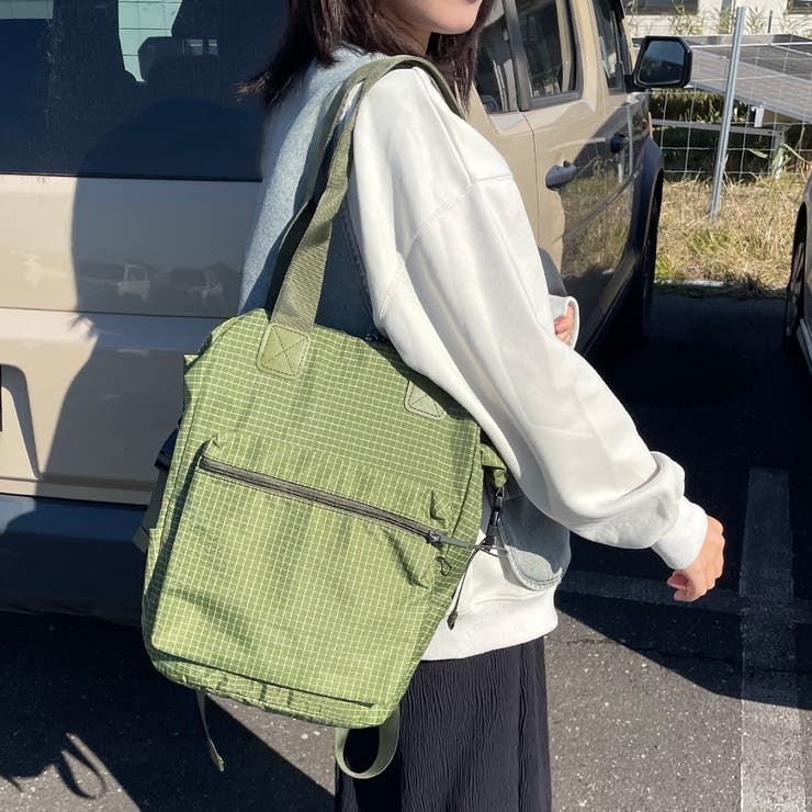 撥水チェックリュックサック | non-hedge  | 詳細画像3 