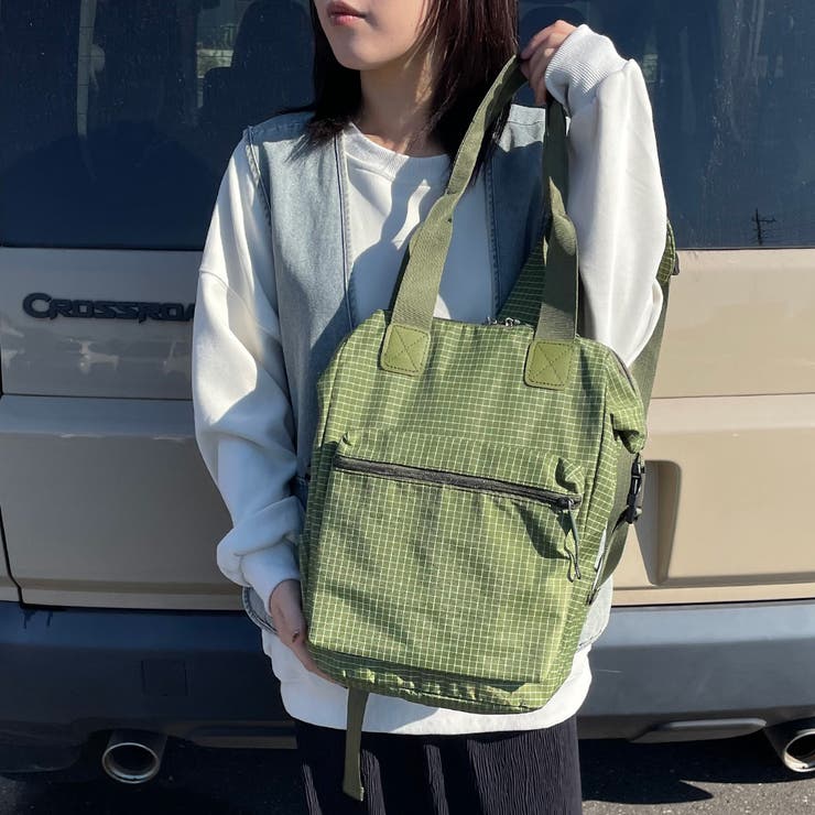 撥水チェックリュックサック | non-hedge  | 詳細画像5 