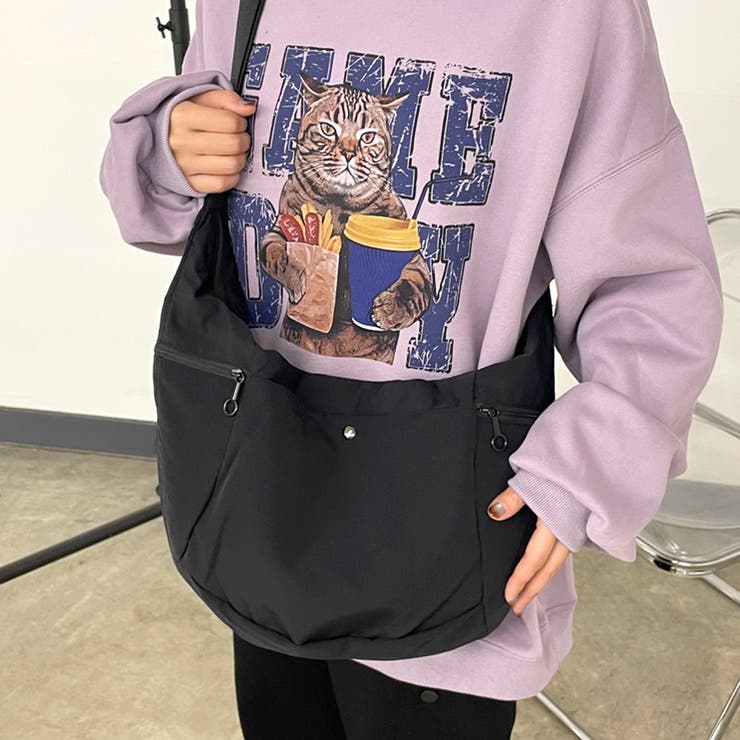 ブラック | 撥水三日月ショルダーバッグ | non-hedge 