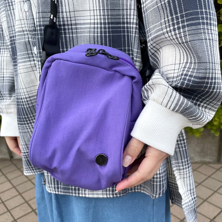 パープル | 撥水ドローコードミニショルダーバッグ | non-hedge 