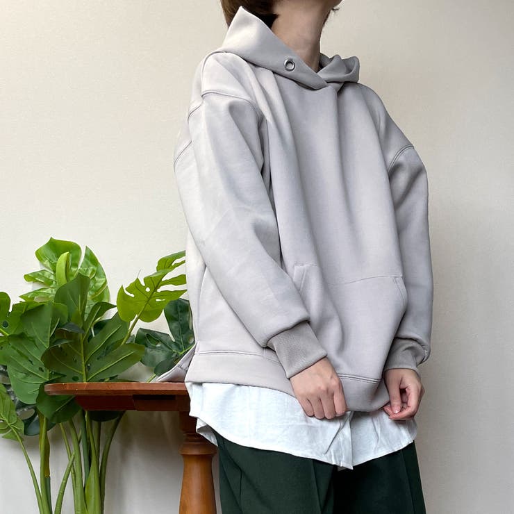★TMT薄手パーカー★グレー★Mサイズ TMT（ティーエムティー）の「TMT REVERSE WEAVE SWEAT HOODIE