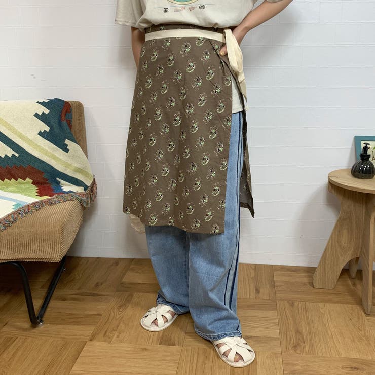 カーキ | 柄アソートラップスカート | non-hedge