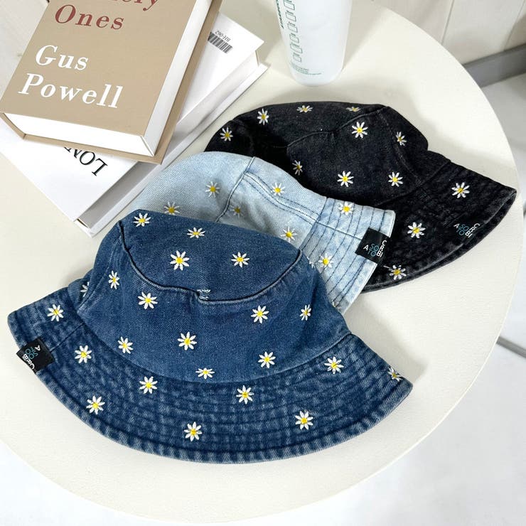 ☆WEB限定☆デニムフラワー刺繍バケットハット[品番：NHGW0004887