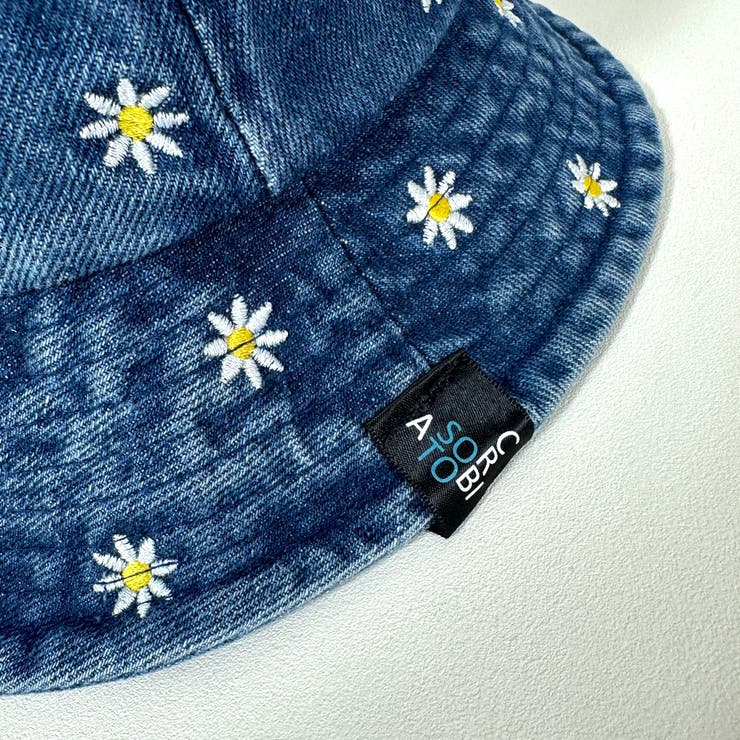☆WEB限定☆デニムフラワー刺繍バケットハット[品番：NHGW0004887