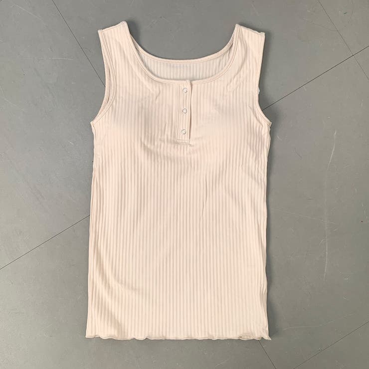 カップ付きヘンリーネックタンクトップ[品番：NHGW0003459]｜non