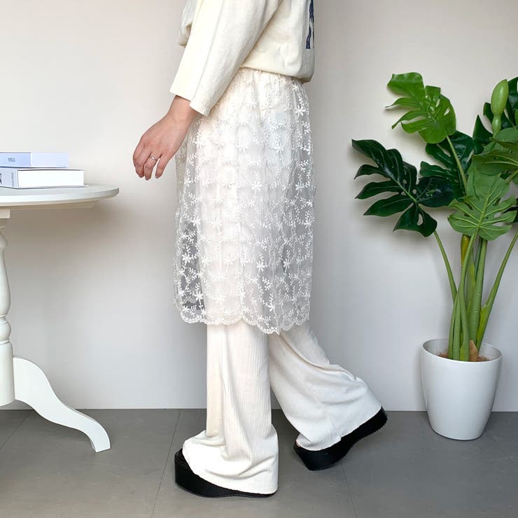 レーススカートレイヤードパンツ | non-hedge  | 詳細画像13