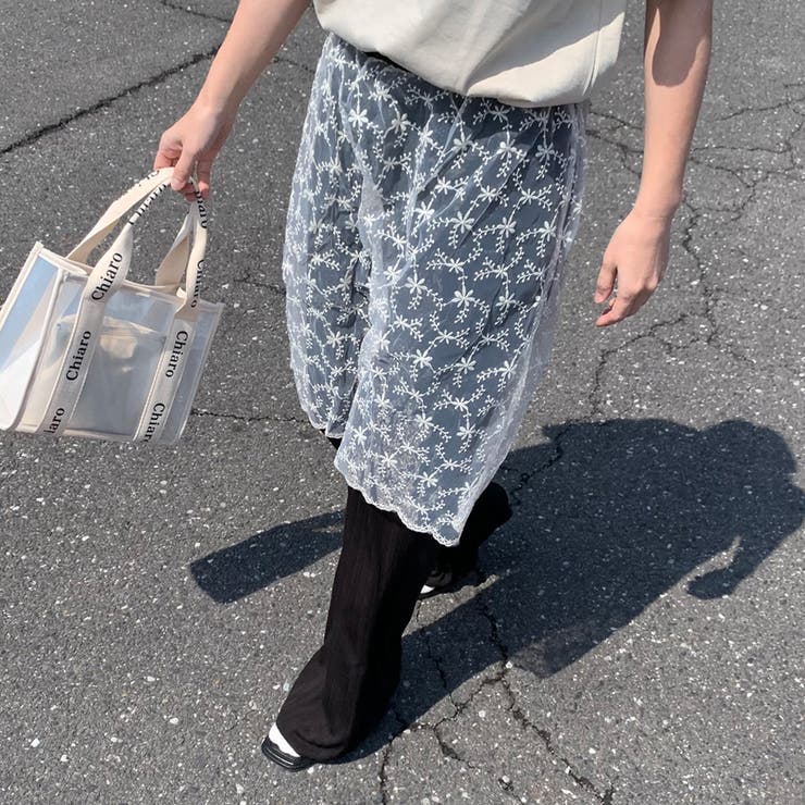 レーススカートレイヤードパンツ | non-hedge  | 詳細画像16