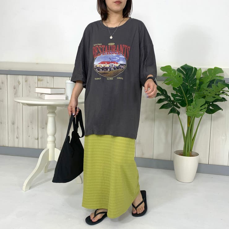レストランプリントビッグTシャツ | non-hedge  | 詳細画像4 