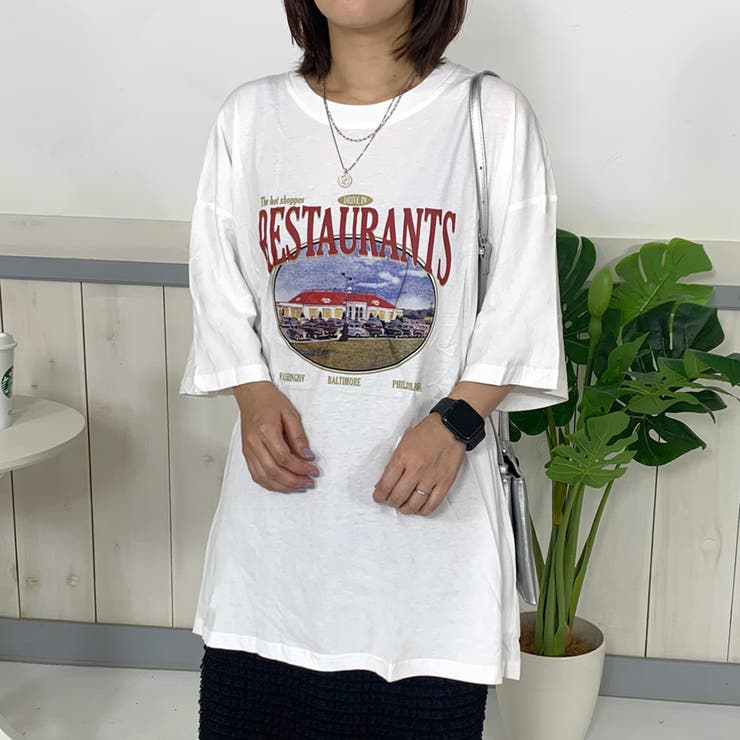 レストランプリントビッグTシャツ | non-hedge  | 詳細画像5 