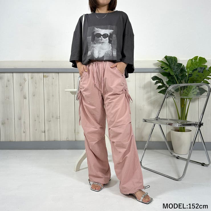 脇リボンパラシュートパンツ[品番：NHGW0004864]｜non-hedge