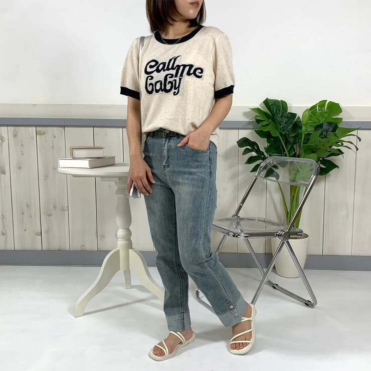 裾ボタン切替デニムパンツ | non-hedge  | 詳細画像13 