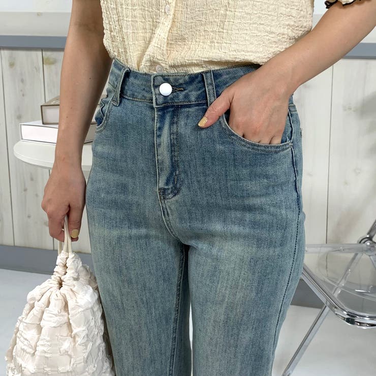 裾ボタン切替デニムパンツ | non-hedge  | 詳細画像7 