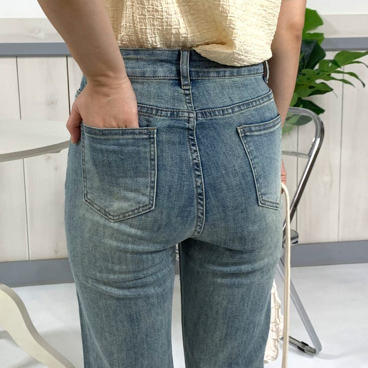 裾ボタン切替デニムパンツ | non-hedge  | 詳細画像8 