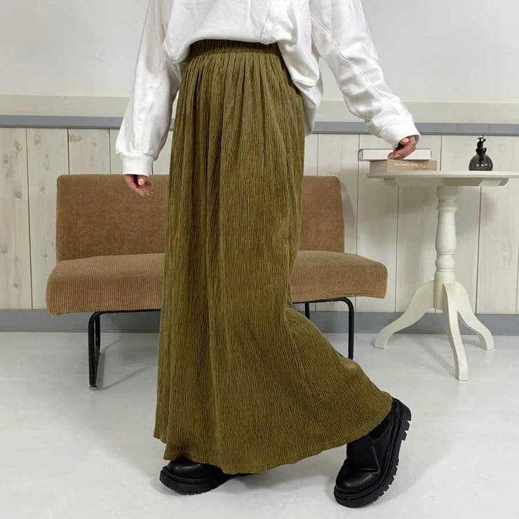 ベロアプリーツスカート | non-hedge  | 詳細画像1 