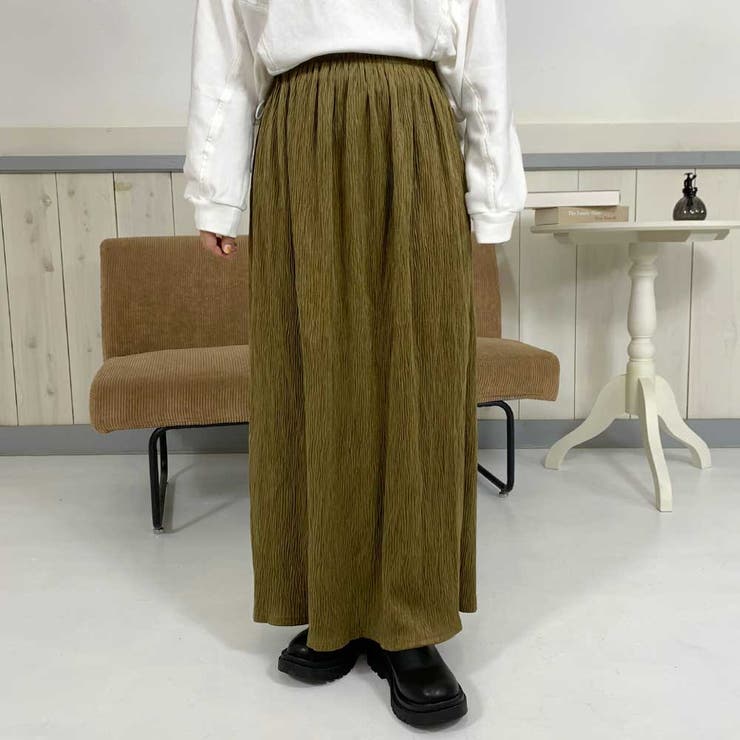 ベロアプリーツスカート | non-hedge  | 詳細画像2 