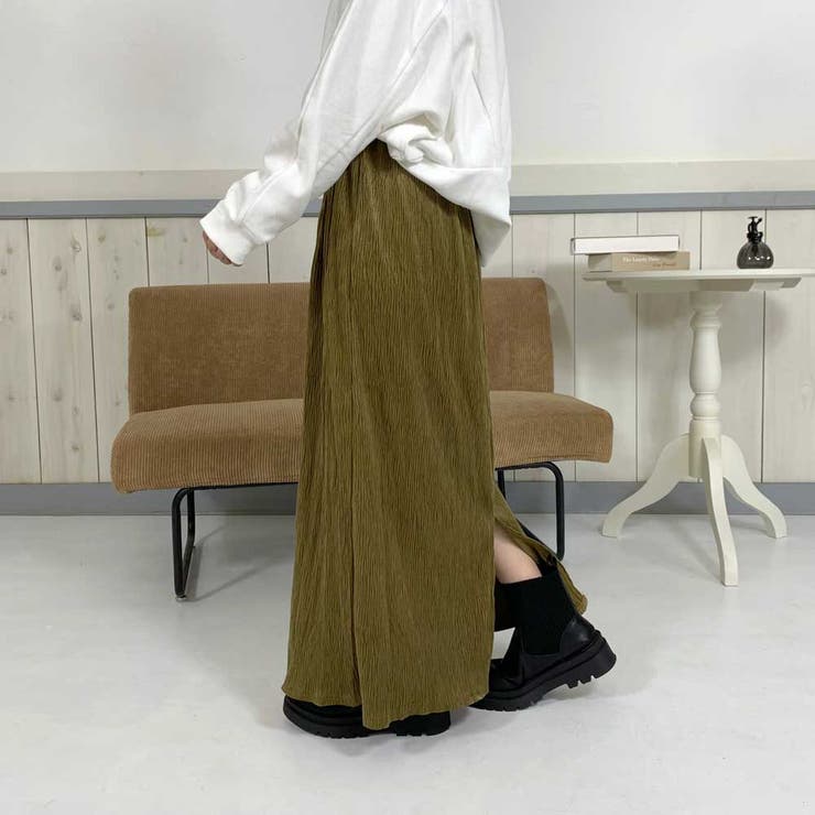 ベロアプリーツスカート | non-hedge  | 詳細画像3 