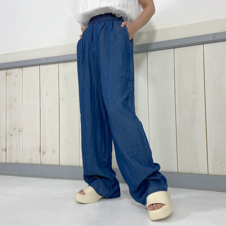 サマーデニムセンターシームパンツ[品番：NHGW0005687]｜non