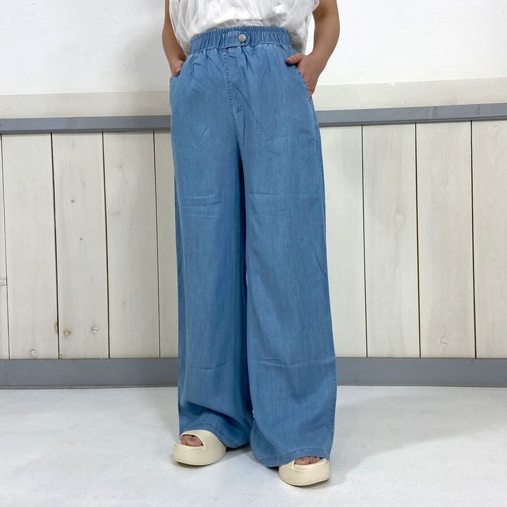 サックスブルー | サマーデニムワイドパンツ | non-hedge 