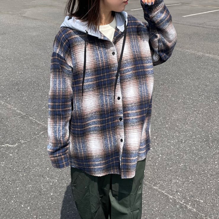 フードチェックシャツ | non-hedge  | 詳細画像2