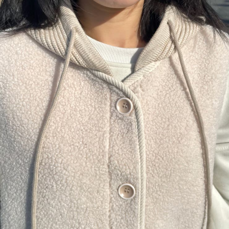 ニットフードボアベスト | non-hedge  | 詳細画像9 