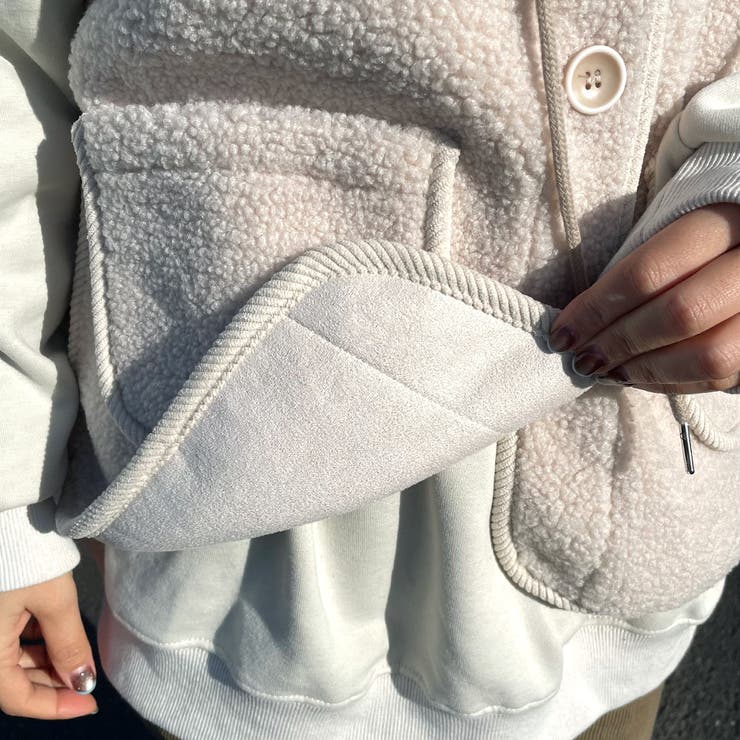 ニットフードボアベスト | non-hedge  | 詳細画像14 