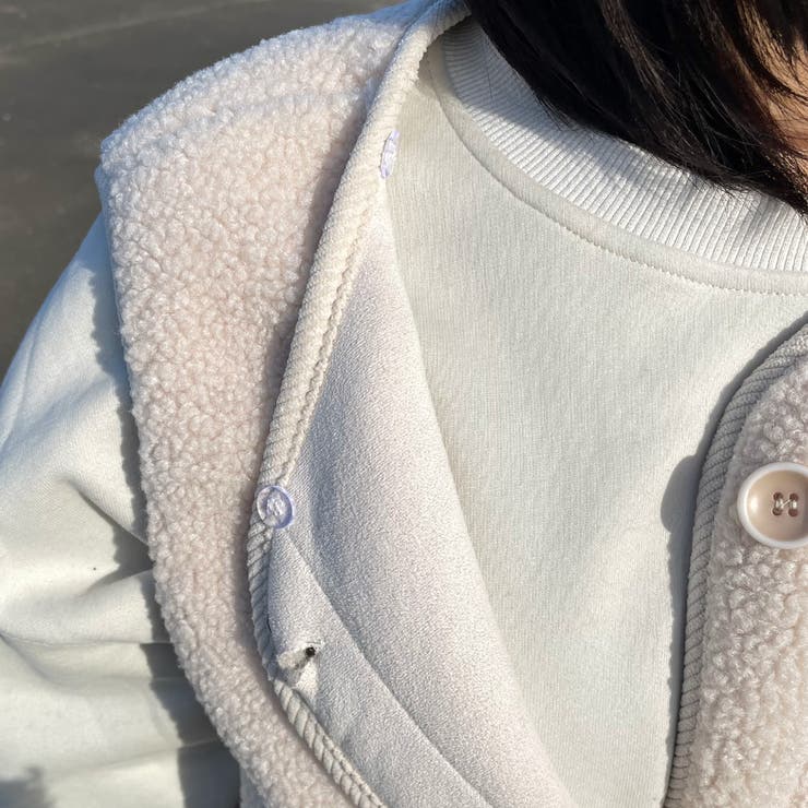 ニットフードボアベスト | non-hedge  | 詳細画像15 