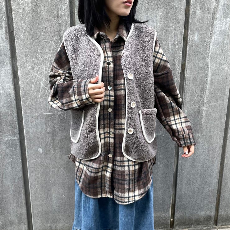 ニットフードボアベスト | non-hedge  | 詳細画像20 