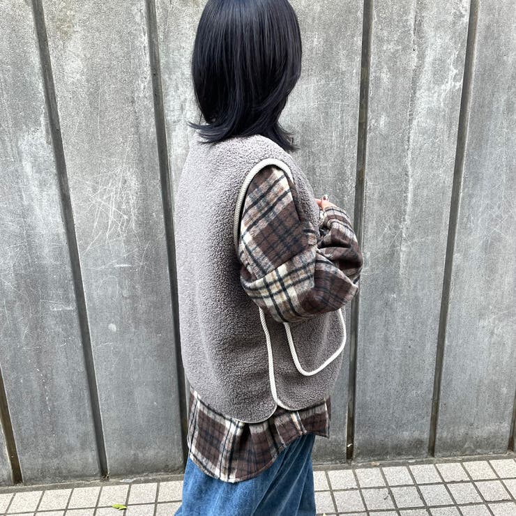 ニットフードボアベスト | non-hedge  | 詳細画像21 