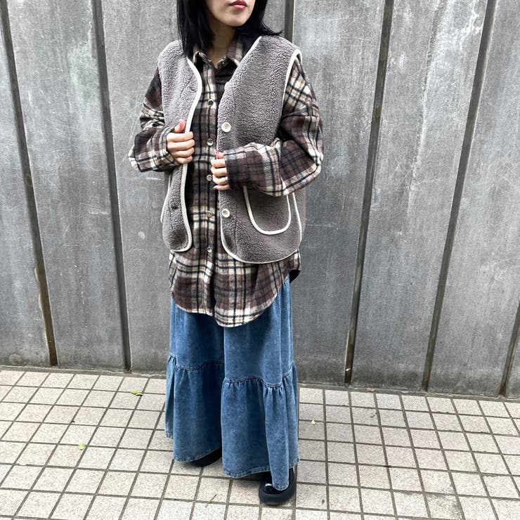 ニットフードボアベスト | non-hedge  | 詳細画像23 