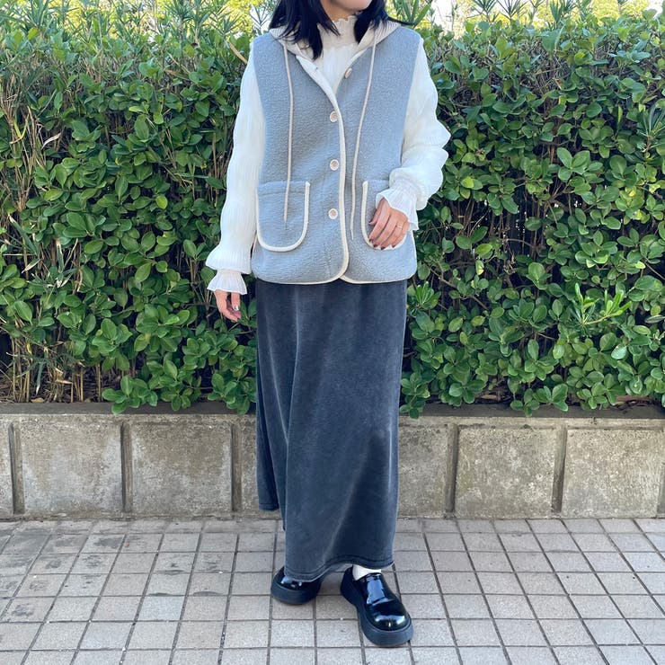 ニットフードボアベスト | non-hedge  | 詳細画像29 