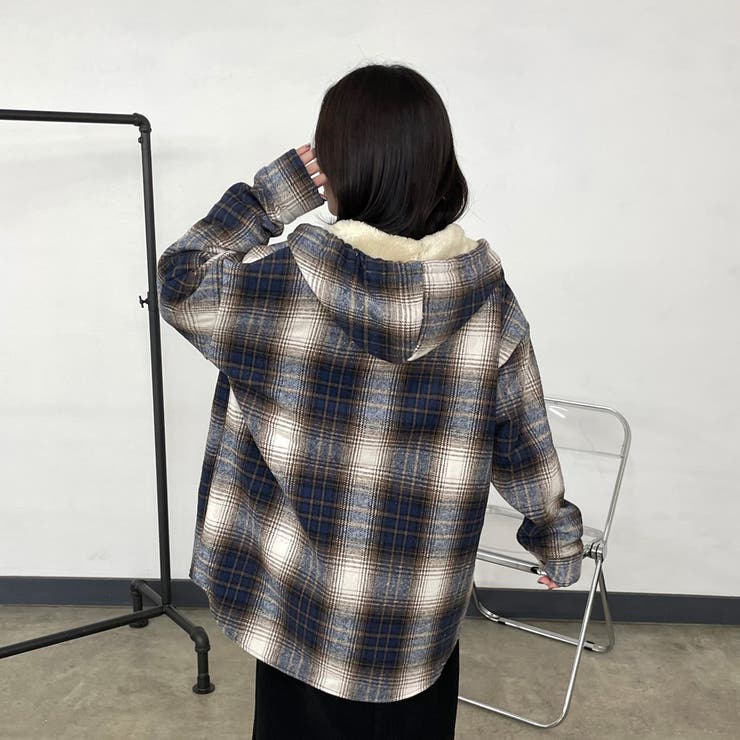 暖チェックフードシャツ | non-hedge  | 詳細画像11 