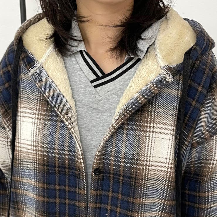 暖チェックフードシャツ | non-hedge  | 詳細画像12 