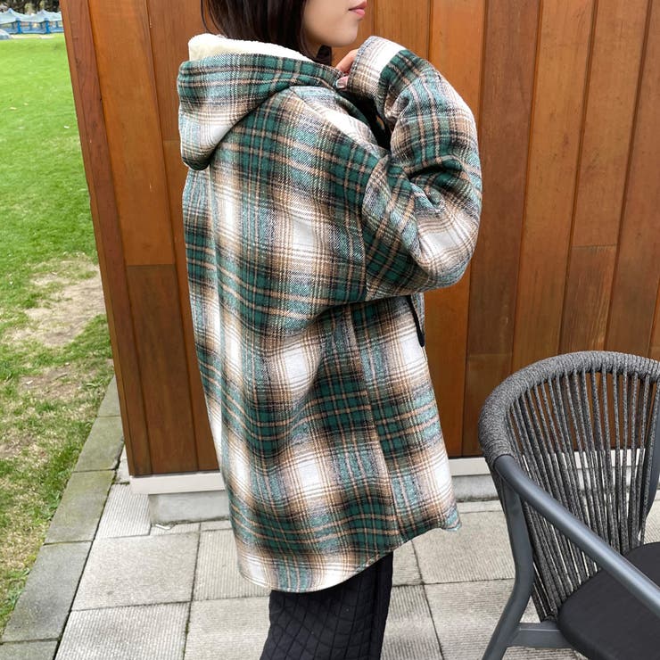 暖チェックフードシャツ | non-hedge  | 詳細画像21 