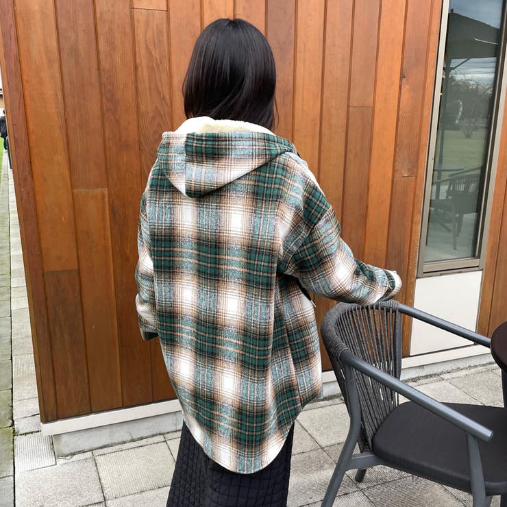暖チェックフードシャツ | non-hedge  | 詳細画像23 