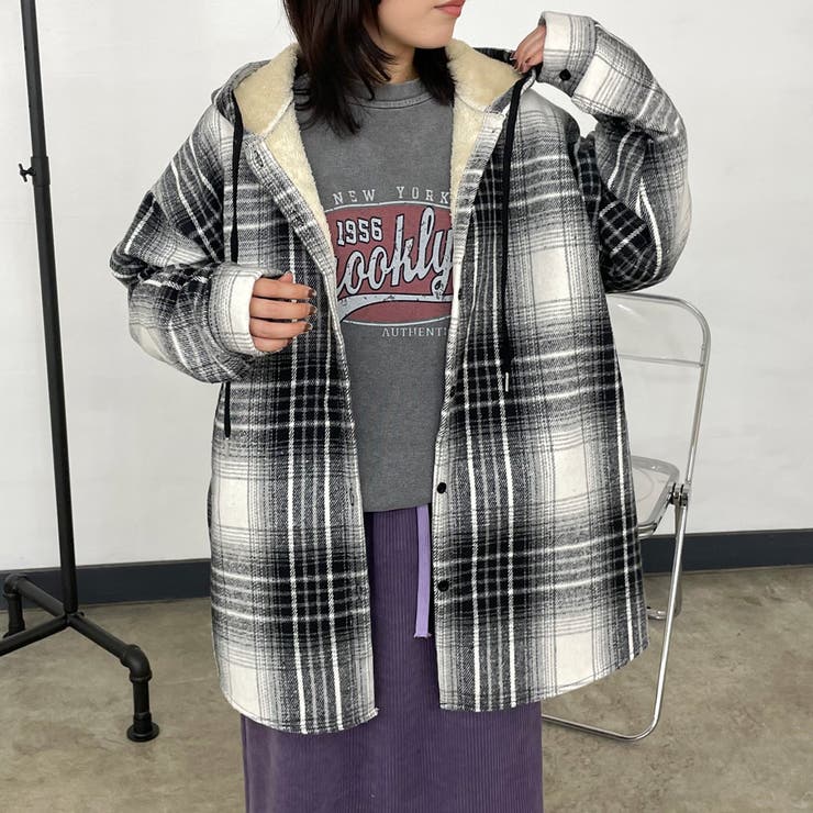 暖チェックフードシャツ | non-hedge  | 詳細画像27 