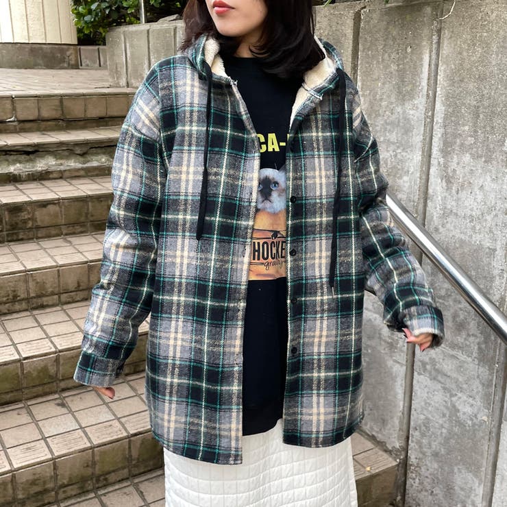 暖チェックフードシャツ | non-hedge  | 詳細画像33 