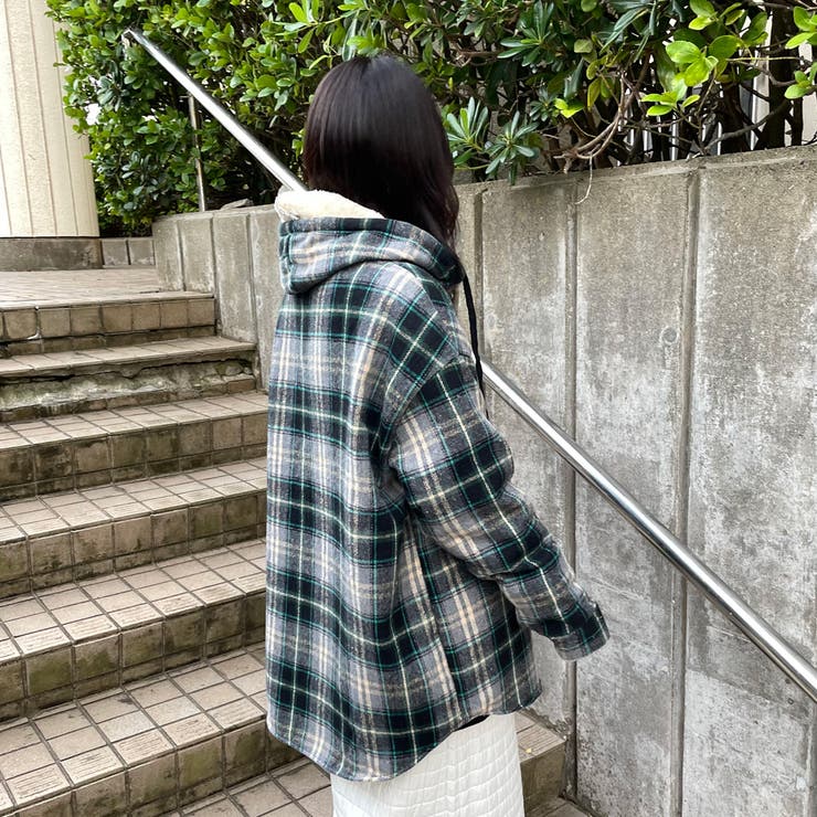暖チェックフードシャツ | non-hedge  | 詳細画像35 