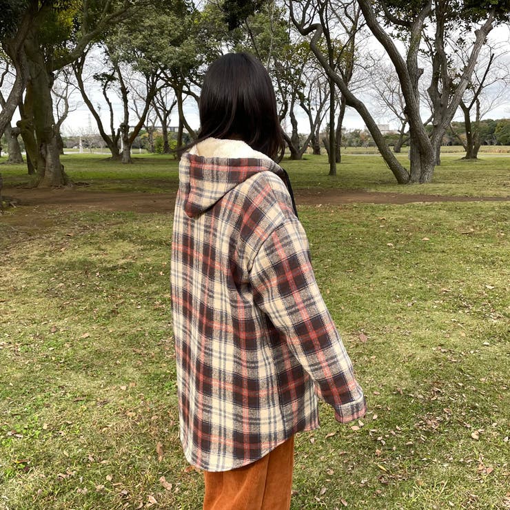 暖チェックフードシャツ | non-hedge  | 詳細画像4 