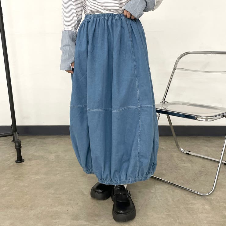 ブルー | デニムコクーンスカート | non-hedge 
