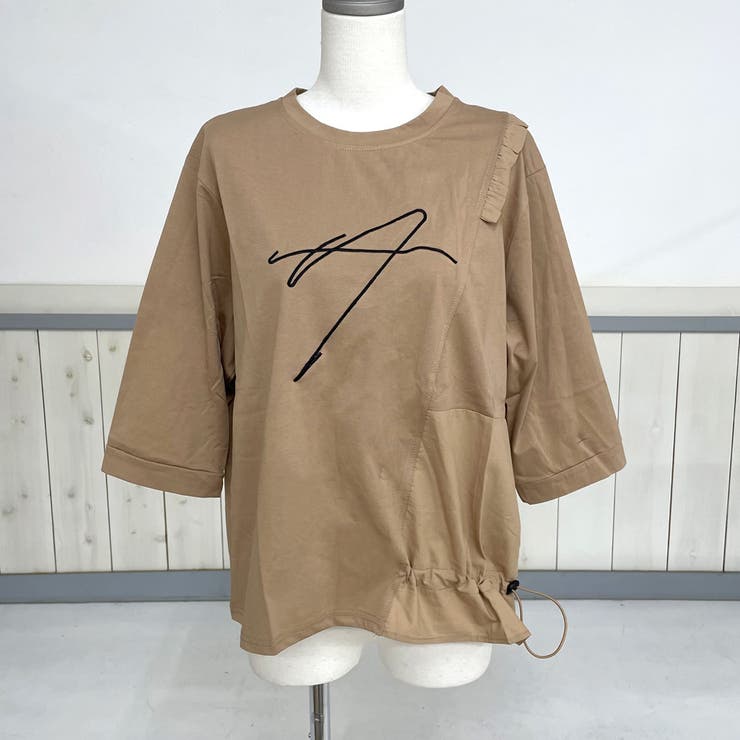 刺繍フリルドローコード7分袖プルオーバー | non-hedge  | 詳細画像9 