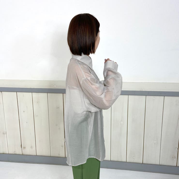 レイヤー風シアーシャツ[品番：NHGW0005563]｜non-hedge