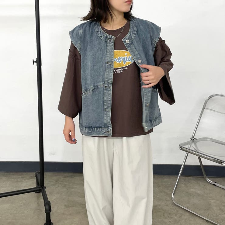 ノーカラーデニムベスト | non-hedge  | 詳細画像13 