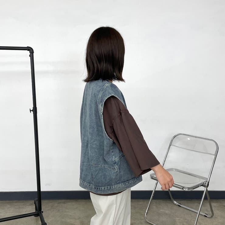 ノーカラーデニムベスト | non-hedge  | 詳細画像16 