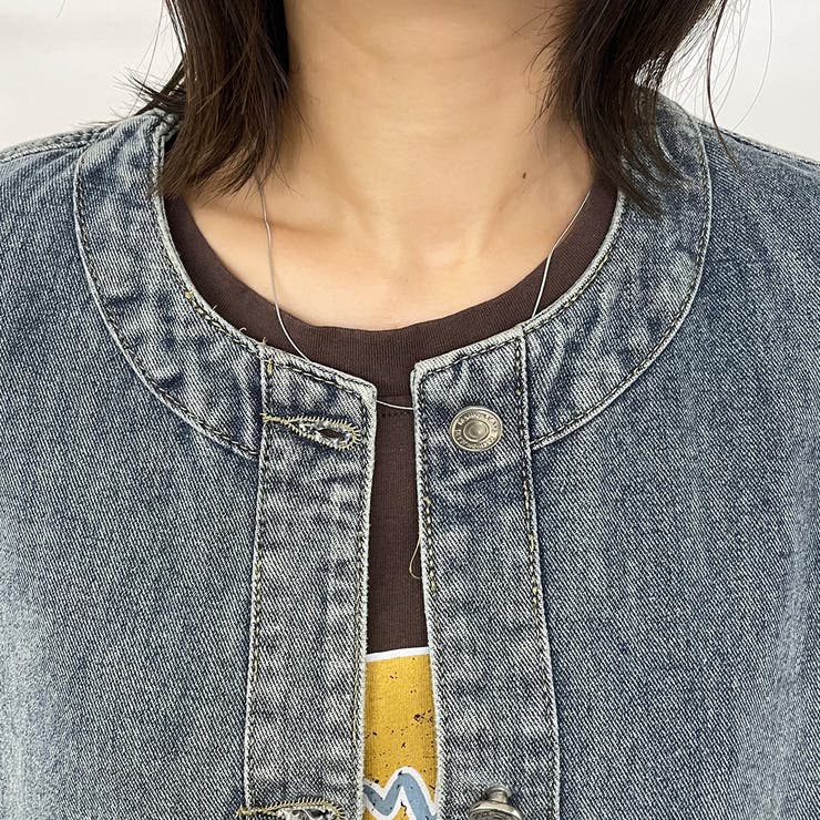 ノーカラーデニムベスト | non-hedge  | 詳細画像18 