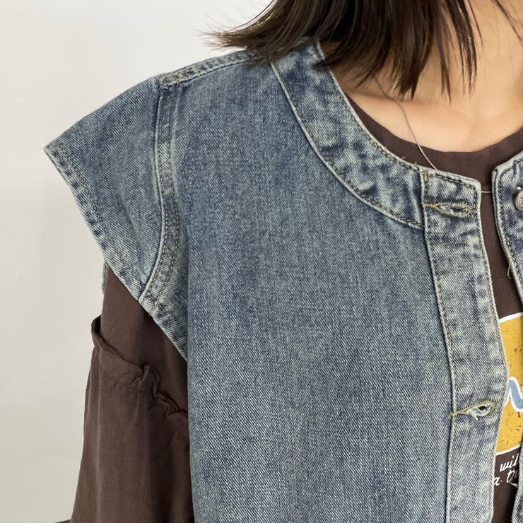 ノーカラーデニムベスト | non-hedge  | 詳細画像19 